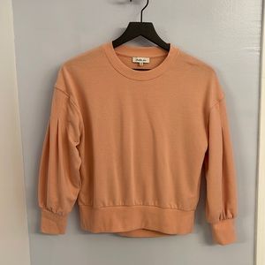 Another Love pleated sleeve sweatshirt